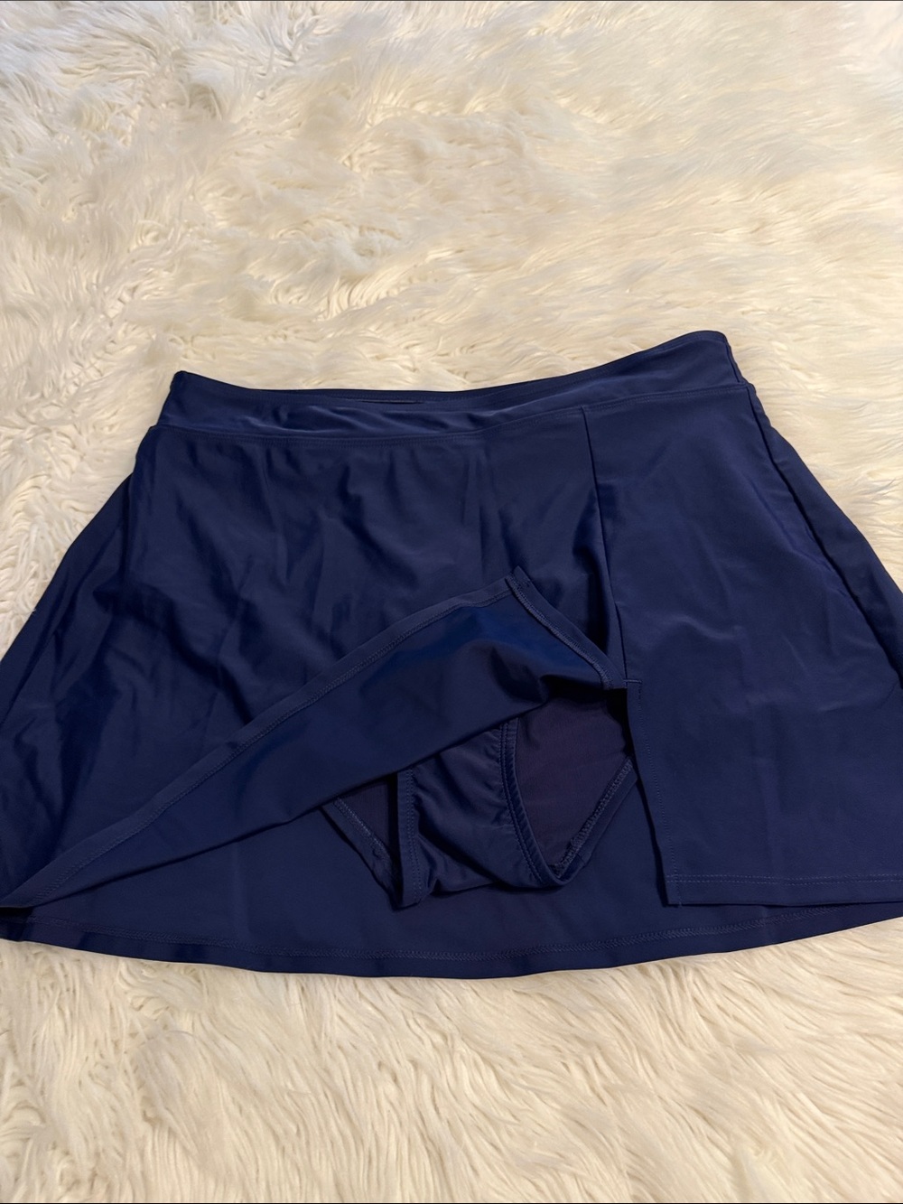 Lands' End Navy A-Line Active Skirt for swim size L brand new length 16” W 32” - Picture 8 of 8